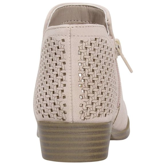 NWB Mia Kids Girls Darlette BlushFaux Leather Perforated Ankle Boots 12M - Picture 4 of 7